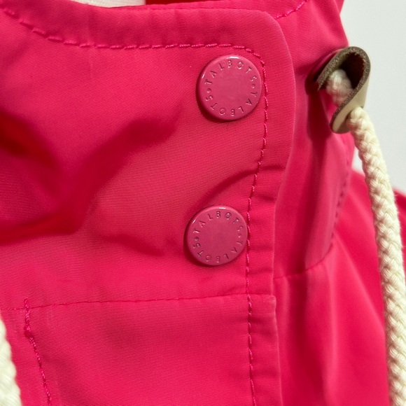 Talbots Coated Canvas Rain Anorak XL Pink Jacket Coat Hooded - Picture 15 of 16
